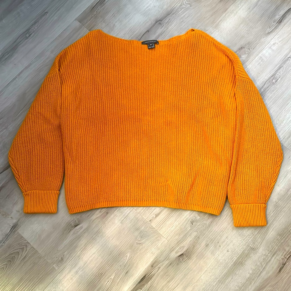 Women’s Off-the-Shoulder Burnt Orange Knit Sweater